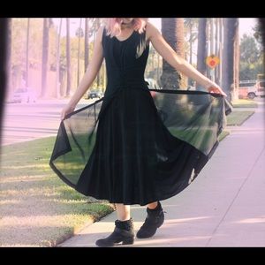 Vintage | 90s WITCHY Dress - Black VAMP Dress